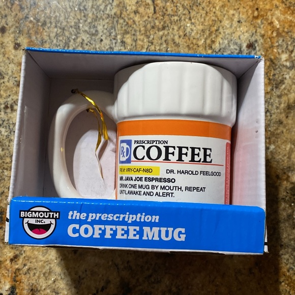 NIB Coffee mug Rx prescription 11oz ceramic bill bottle - Picture 3 of 7